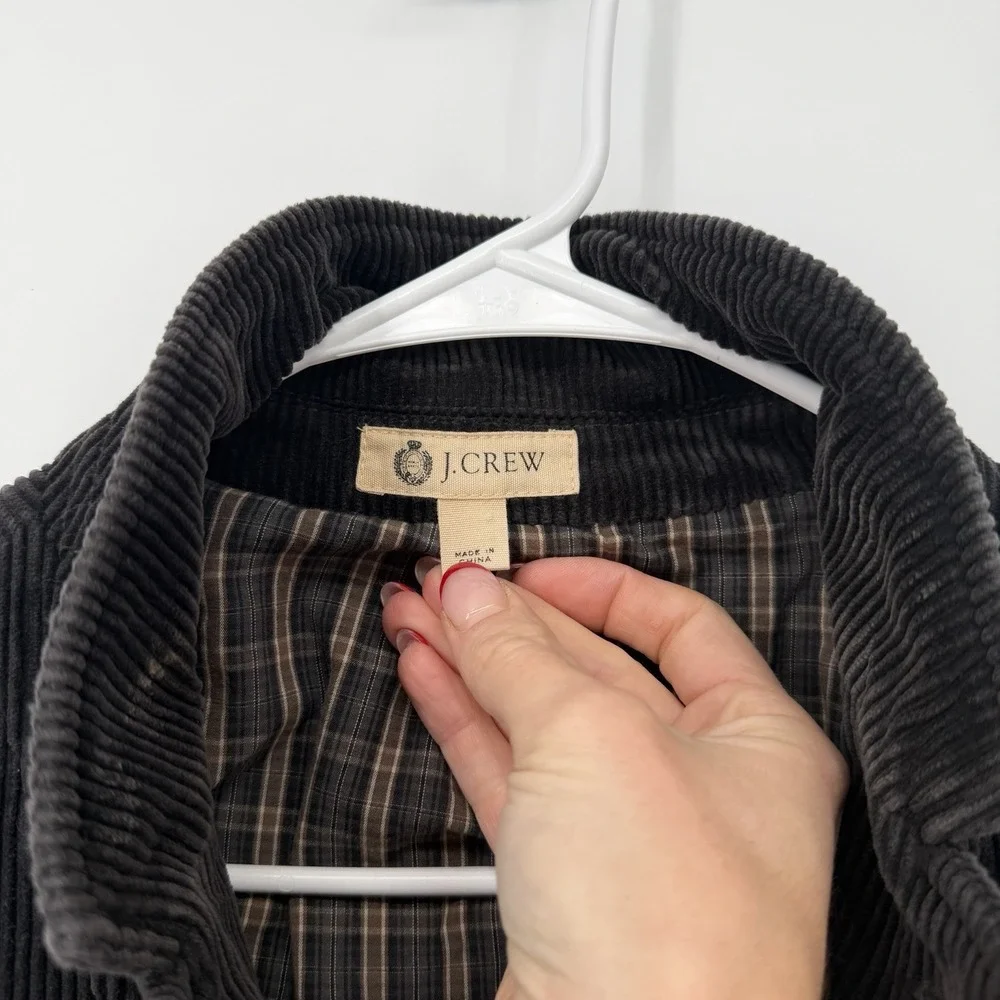 J. Crew Ludlow Jacket Dark‎ Gray Corduroy Elbow Patches Mens Size XL Professor